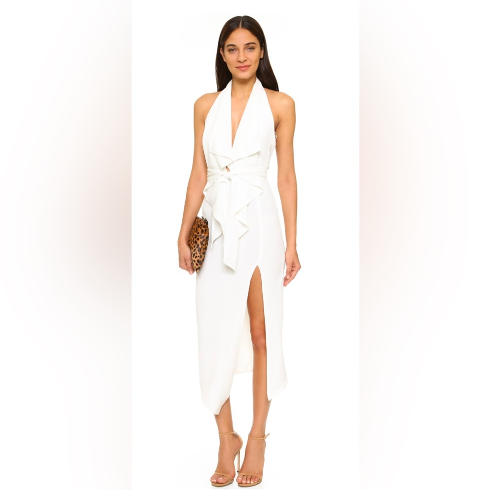 Misha white halter neck dress 
US SIZE 10
Never Worn